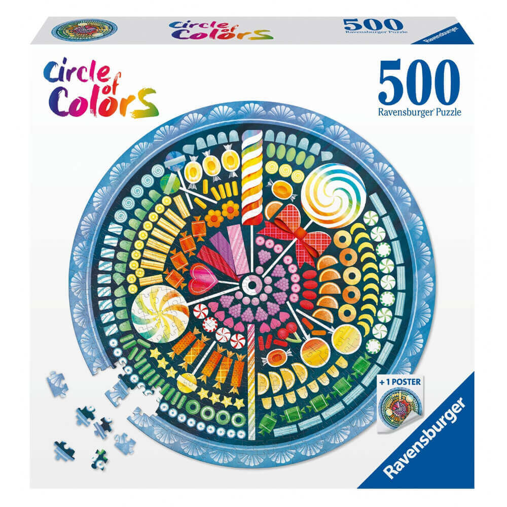 Ravensburger Jigsaw Circle of Colours - Candies - 500 Pieces Puzzle